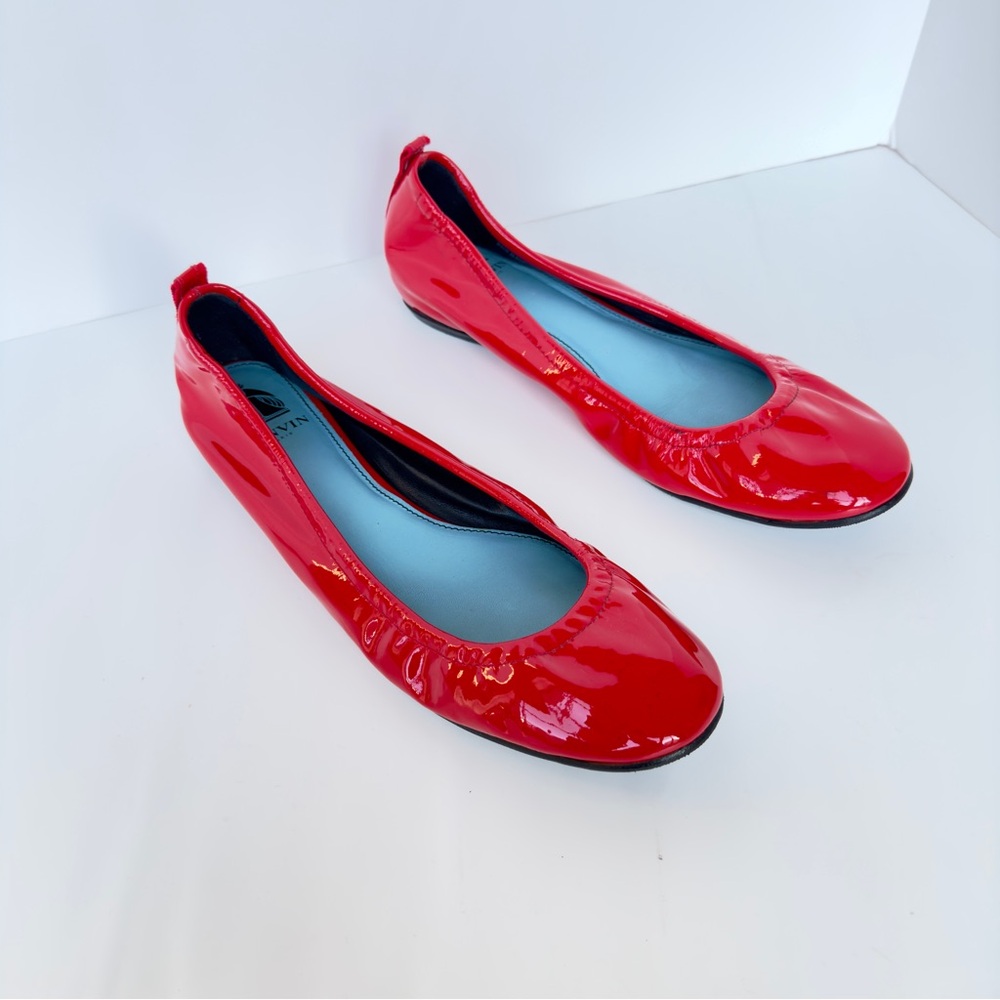 LANVIN Red Patent Leather Ballet Flats, French Size 41 / (US 10/IT Size 40)